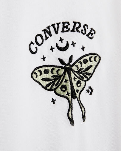 Mystic Butterfly Oversized T-Shirt White, Full Body View