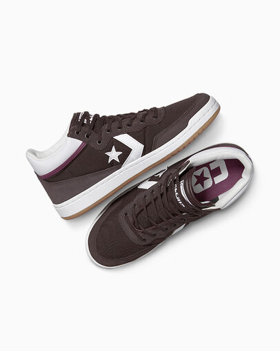 CONS Fastbreak Pro Nylon & Leather Rugged Brown/White/Mesa Rose, Angled View