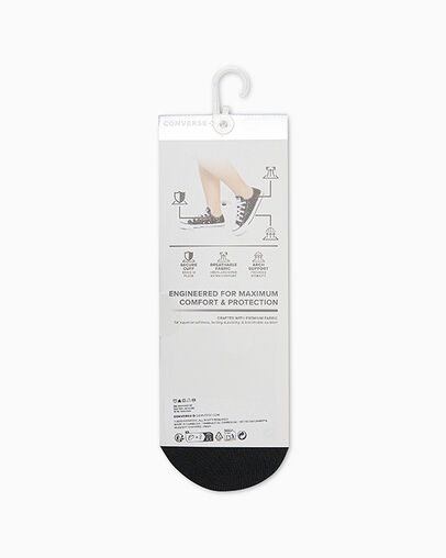 3-Pack Wordmark Stripe Liner Socks Black, Detail View
