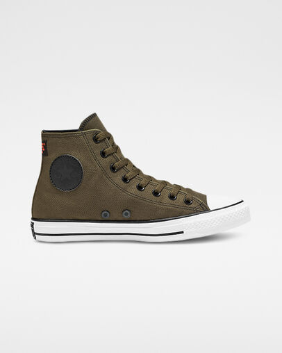 Heavy Gauge Twill Chuck Taylor All Star Surplus Olive/Black/White