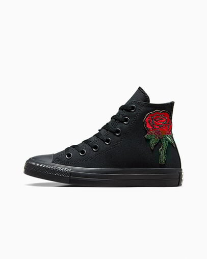 Chuck Taylor All Star Rose Black/Red/Green, Inner Side View