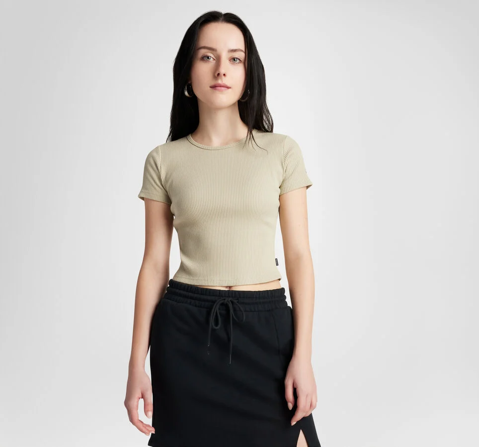 Ribbed Slim T-Shirt Pale Surplus