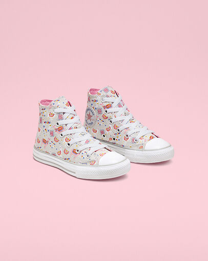 Llama Party Chuck Taylor All Star Mouse/Coastal Pink/White