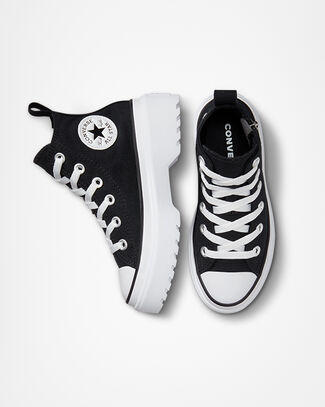 Chuck Taylor All Star Lugged Lift Platform Canvas Black/Black/White, Outer Side View
