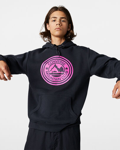 Mountain Club Patch Pullover Hoodie Converse Black