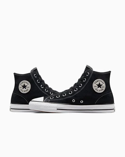 CONS Chuck Taylor All Star Pro Suede Black/Black/White, Detail Angle View