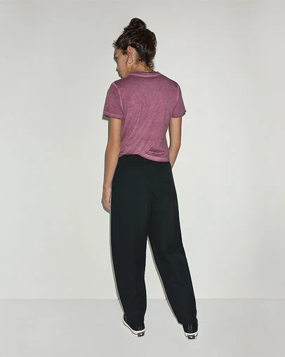 Barrel Leg Canvas Joggers Converse Black