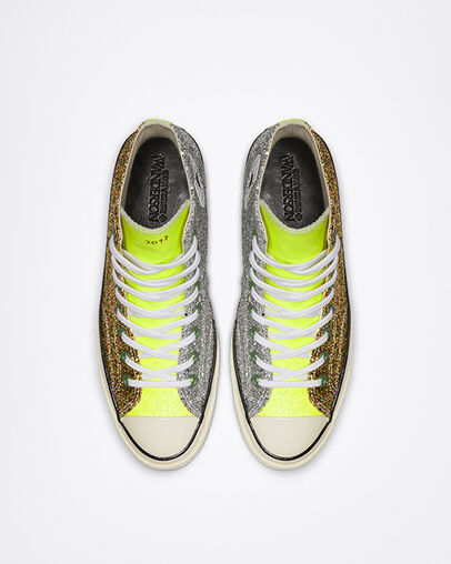 Converse x JW Anderson Glitter Chuck 70 High Top Gold/Silver/Egret