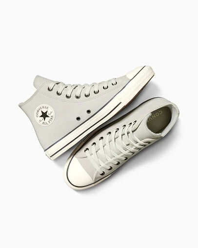 Chuck Taylor All Star Suede Barely Grey/Egret/Black, Angled View
