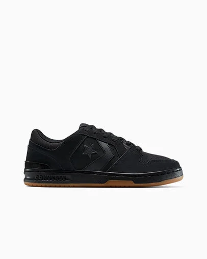 CL98 Suede Black/Black/Gum, Outer Side View