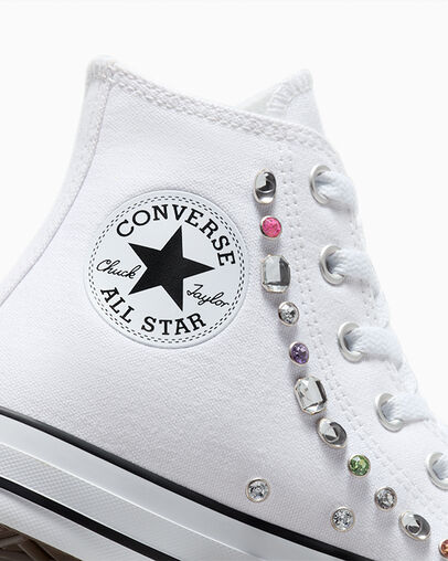 Chuck Taylor All Star Y2K Gems White/Black/White, Detail Angle View