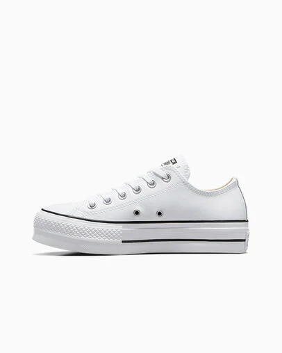 Chuck Taylor All Star Lift Platform Leather White/Black/White, Inner Side View