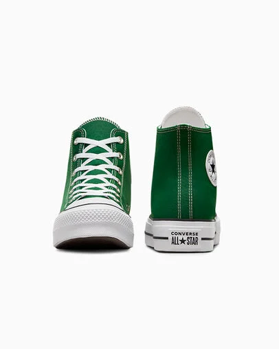 Chuck Taylor All Star Lift Platform Midnight Clover/White/Black, Heel View
