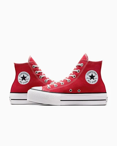 Chuck Taylor All Star Lift Platform Canvas Red/White/Black, Detail Angle View