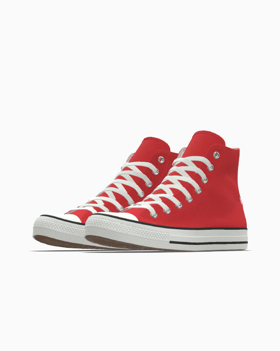 converse high tops black and red