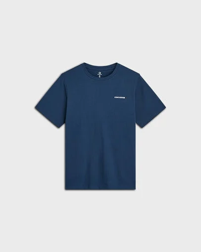 Timeless Boxed Chevron T-Shirt Converse Navy, Front View