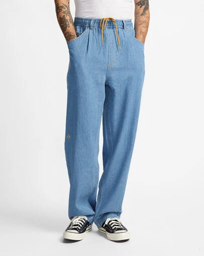 Baggy Denim Pant Denim, Front View