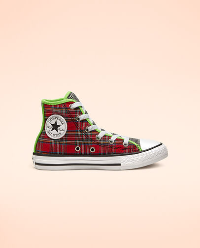 Paneled Plaid Chuck Taylor All Star Red/White/Black