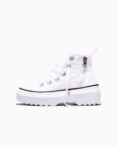 Chuck Taylor All Star Lugged Lift Platform Canvas White/White/Black, Inner Side View
