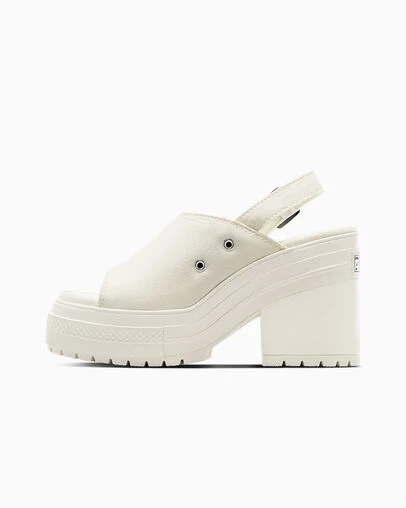 Chuck 70 De Luxe Heel Sandal Platform Egret/Egret/Egret, Inner Side View