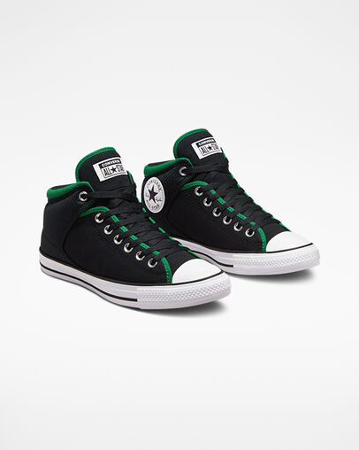 Chuck Taylor All Star High Street Retro Sport Black/Green/White, Angled View