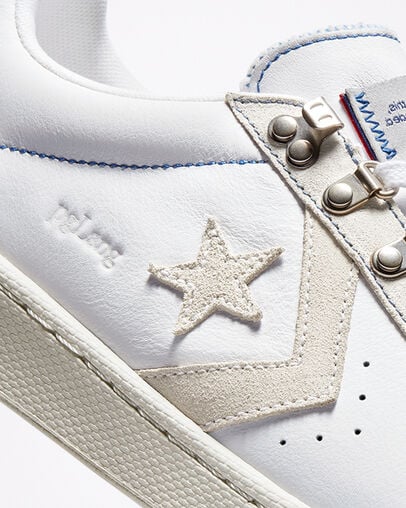 pgLang for Converse Pro Leather White/Vaporous Gray, Detail Angle View