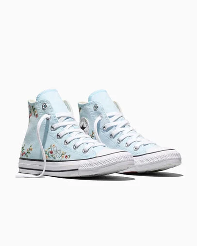 Chuck Taylor All Star Cherry Blossoms Cold Touch/White/Brick Snack, Top and Side View