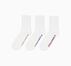 3-Pack Wordmark Half-Crew Socks White / Multi