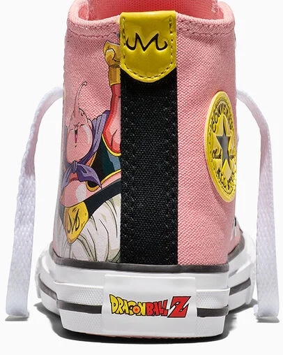Converse Chuck Taylor All Star x Dragon Ball Z "Majin Buu" Quartz Pink/Black/Cyber Yellow, Detail Angle View