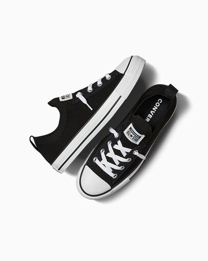 Chuck Taylor All Star Shoreline Knit Black/White/Black, Angled View