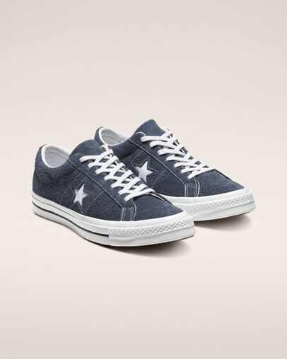 One Star Vintage Suede Low Top Navy/White/White