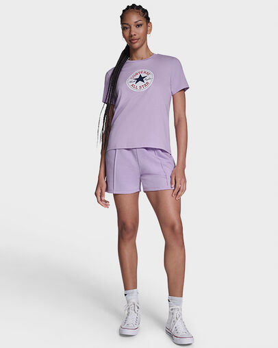 Chuck Taylor All Star Patch T-Shirt Lavender Latte, Full Body View