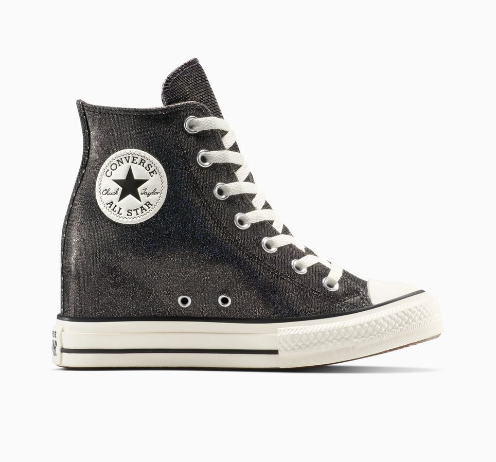 Chuck Taylor All Star Wedge Platform Sparkle Black/Egret/Black