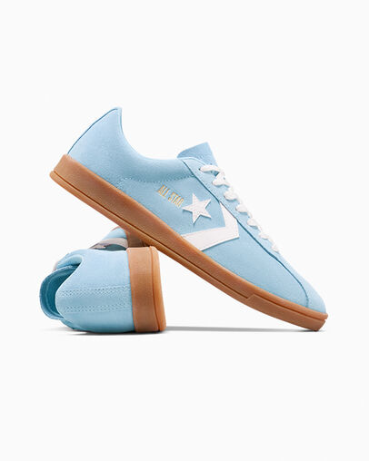 All Star Classic Trainer Suede Blue It/Vintage White/Gum, Detail Angle View