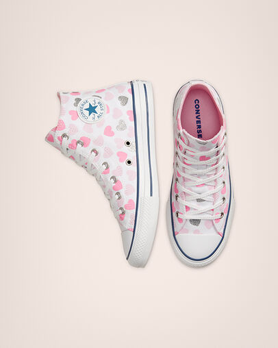 Heartsfall Chuck Taylor All Star White/Cherry Blossom/Silver