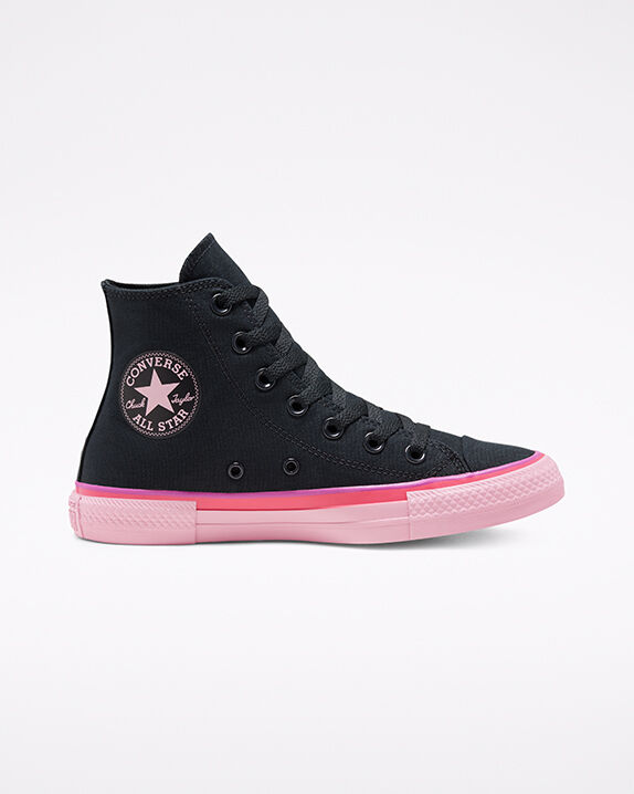 pink high top converse womens