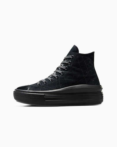 Chuck Taylor All Star Move Platform City Map Black/White/Sharkskin, Inner Side View