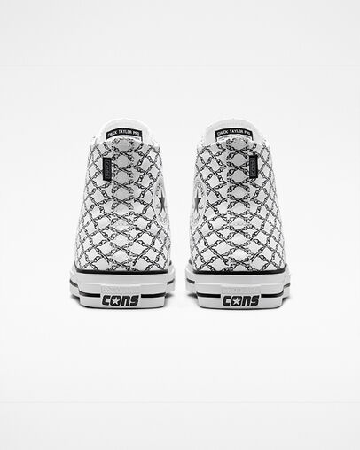 Chuck Taylor All Star Pro Bones White/Black/White, Heel View