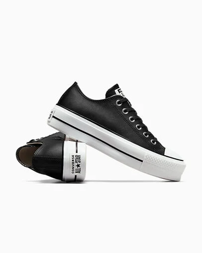 Chuck Taylor All Star Lift Platform Leather Black/Black/White