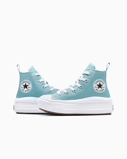 Chuck Taylor All Star Move Platform Canvas Vernal Pool/White/Black, Detail Angle View