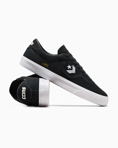 CONS Louie Lopez Pro Suede Black/Black/White, Detail Angle View