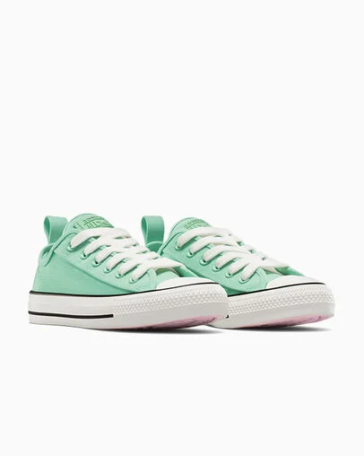 Chuck Taylor All Star Mesh Sour Glow/Vintage White/Black, Top and Side View