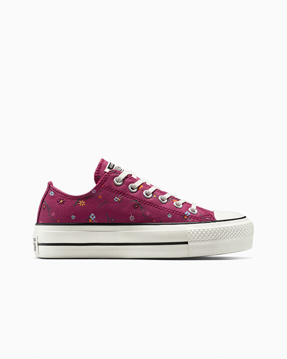 Chuck Taylor All Star Lift Platform Embroidered Floral Patchwork