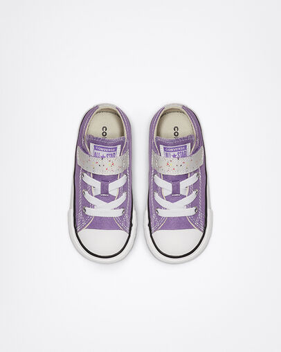 Chuck Taylor All Star Galaxy Dust Hook and Loop Low Top Bright Violet/Natural Ivory