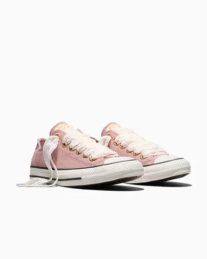 Chuck Taylor All Star Lace Petal Pit/Vintage White/Black, Top and Side View