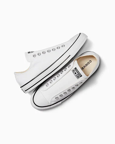 Chuck Taylor All Star Slip On White/Black/White, Angled View