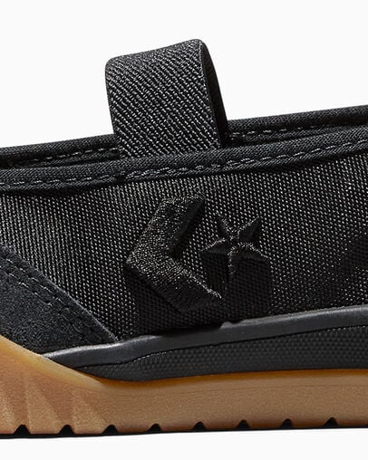 Run Star Trainer Ballet Flat Black/Black/Gum, Detail Angle View