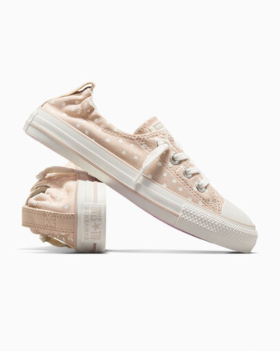 Chuck Taylor All Star Shoreline Polka Dots Warm Clay/Vintage White, Detail Angle View