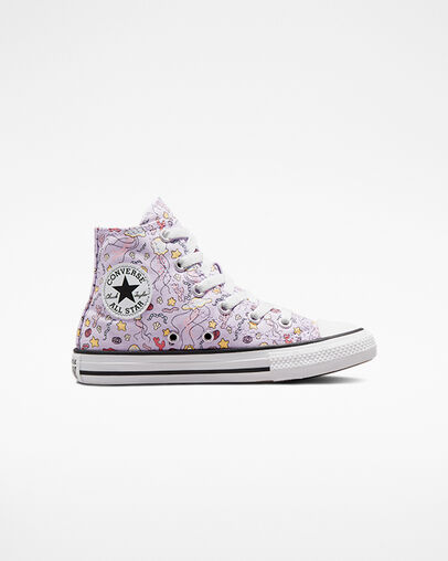 Chuck Taylor All Star Majestic Mermaids Vapor Violet/Aqua Mist/White, Outer Side View