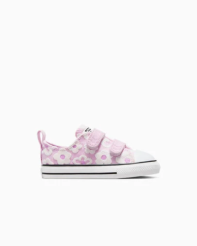Chuck Taylor All Star Floral Chenille Easy-On Stardust Lilac/White/Black, Outer Side View